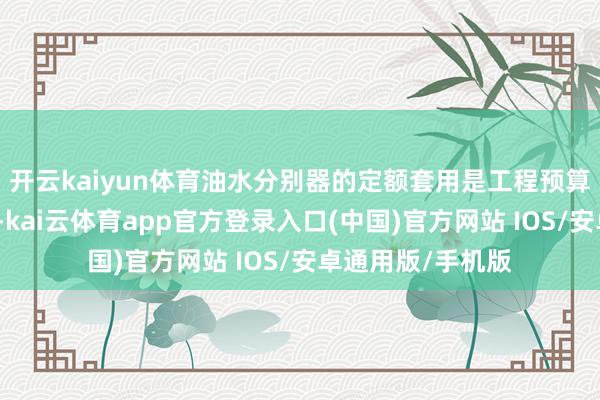 开云kaiyun体育油水分别器的定额套用是工程预算编制的蹙迫模式-kai云体育app官方登录入口(中国)官方网站 IOS/安卓通用版/手机版