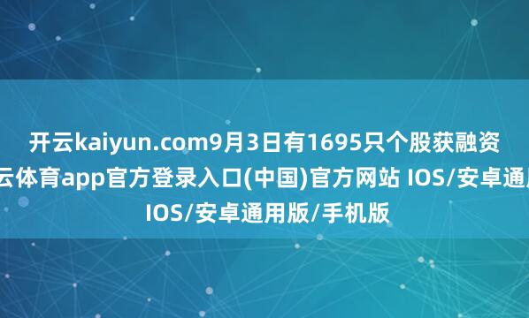 开云kaiyun.com9月3日有1695只个股获融资净买入-kai云体育app官方登录入口(中国)官方网站 IOS/安卓通用版/手机版